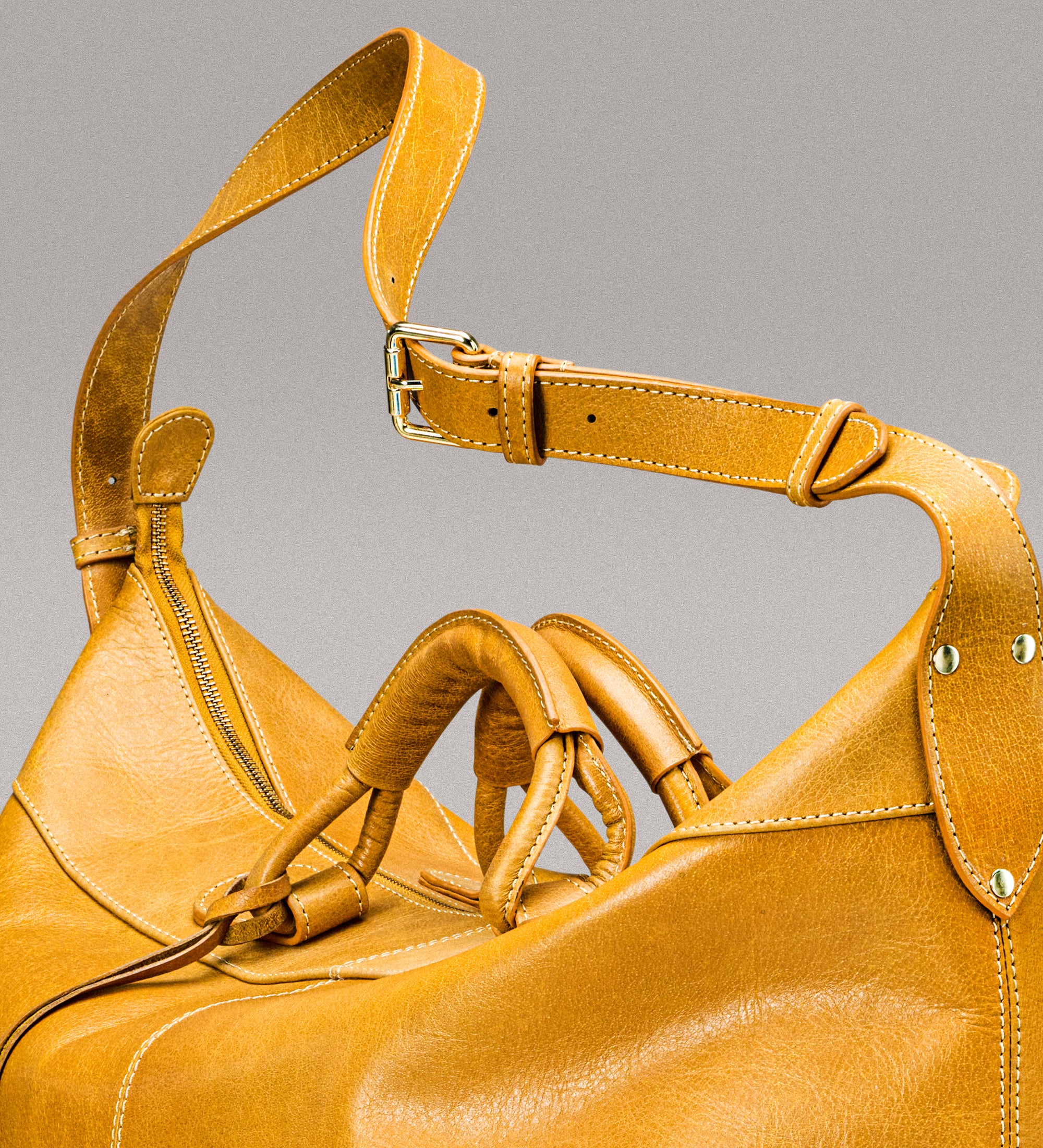 kyoto weekender duffel - tan yellow