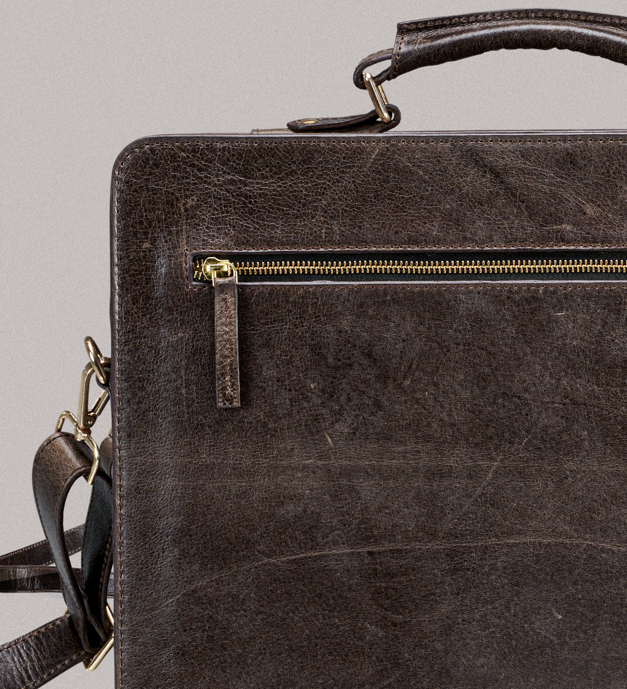 tazaki laptop bag - umber