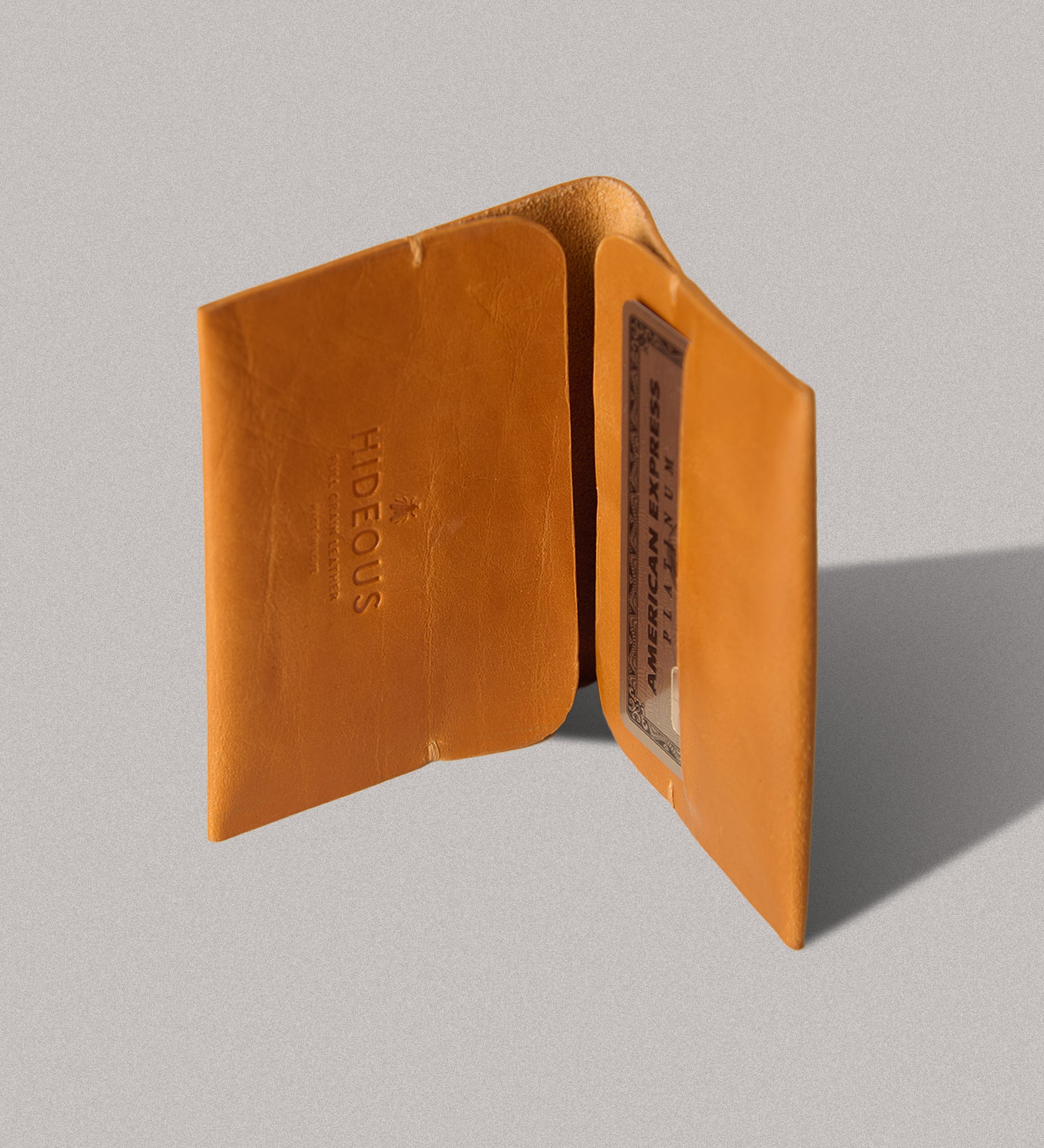 pochi no metal wallet - tan