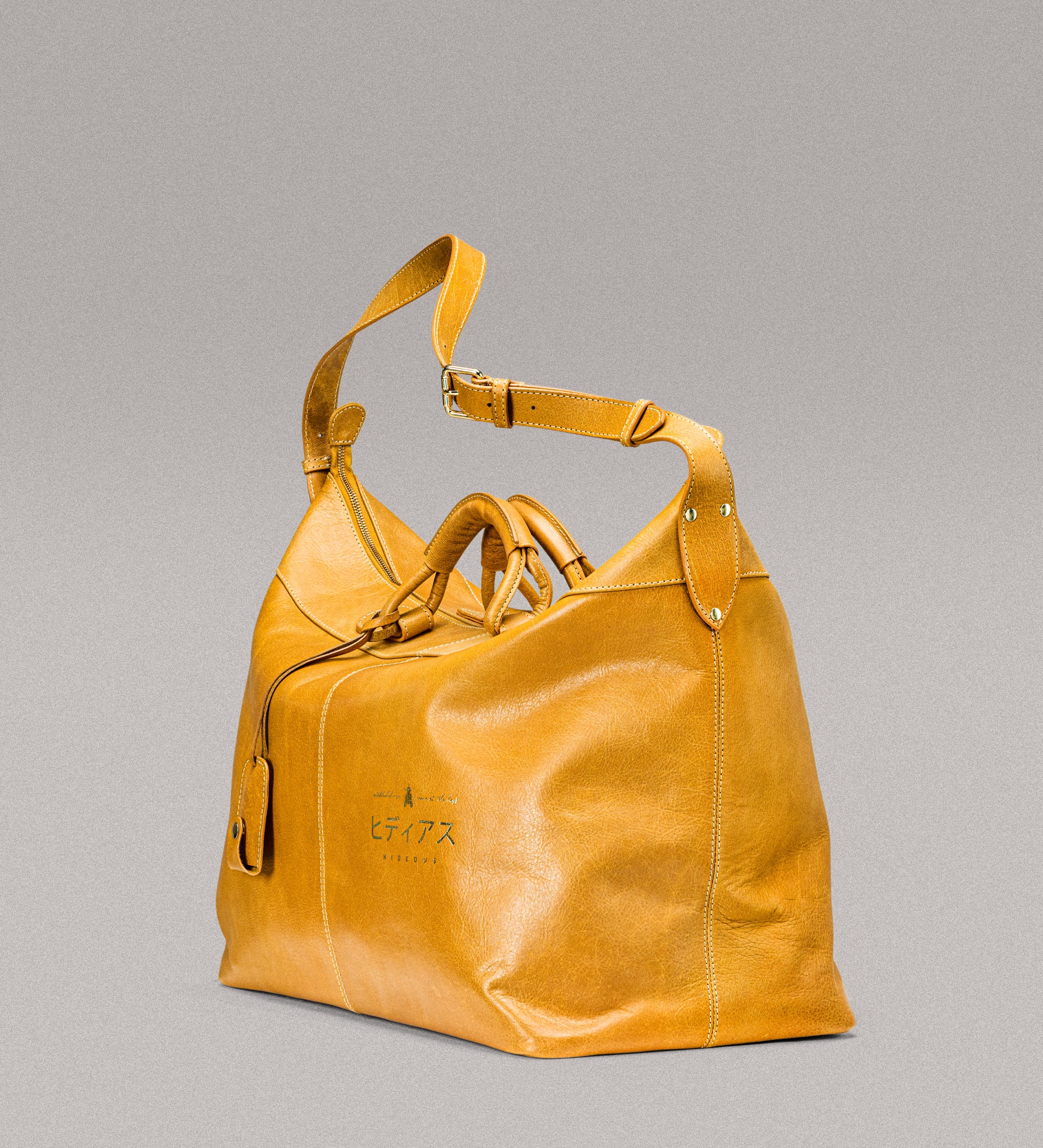 kyoto weekender duffel - tan yellow