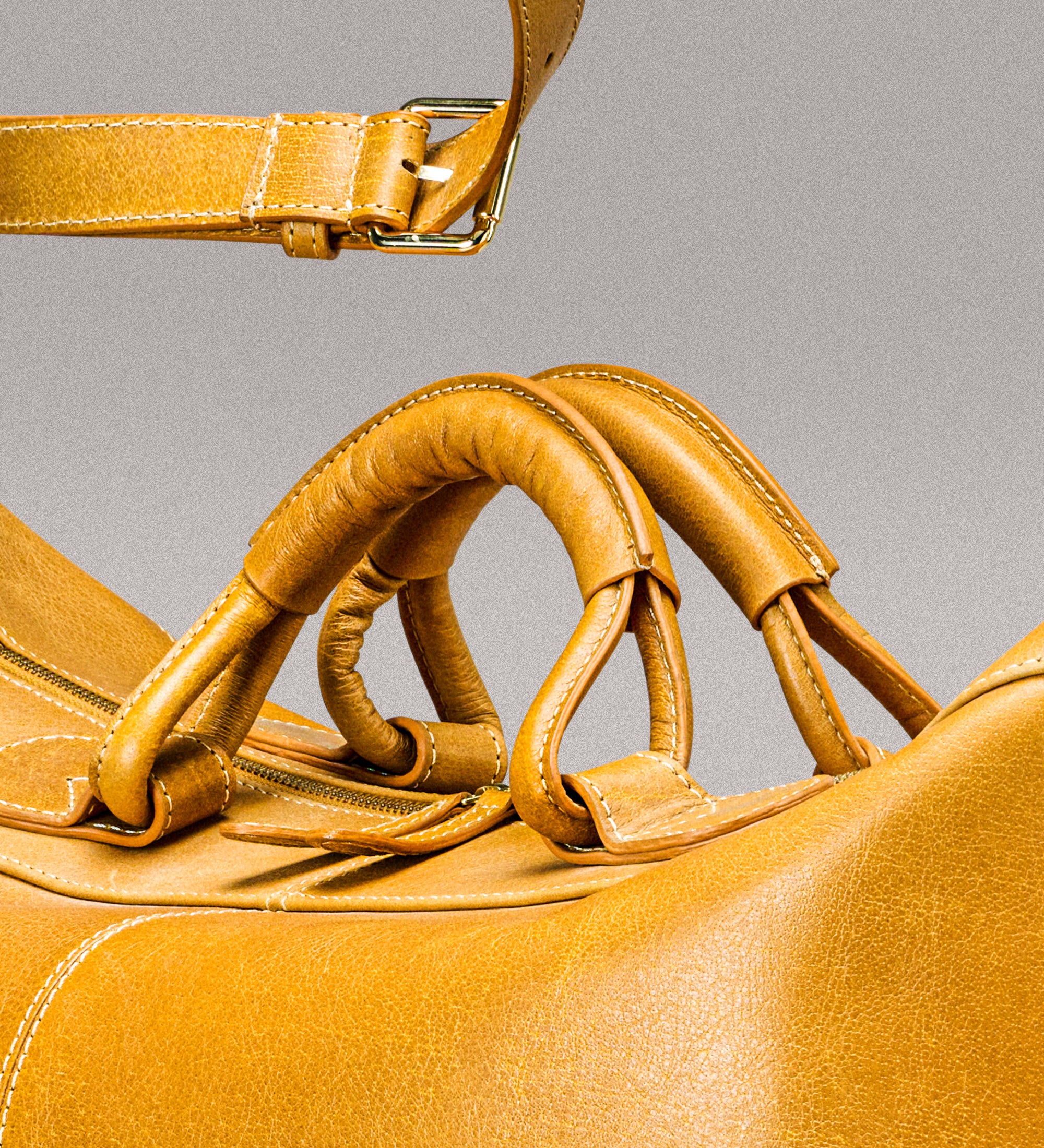 kyoto weekender duffel - tan yellow