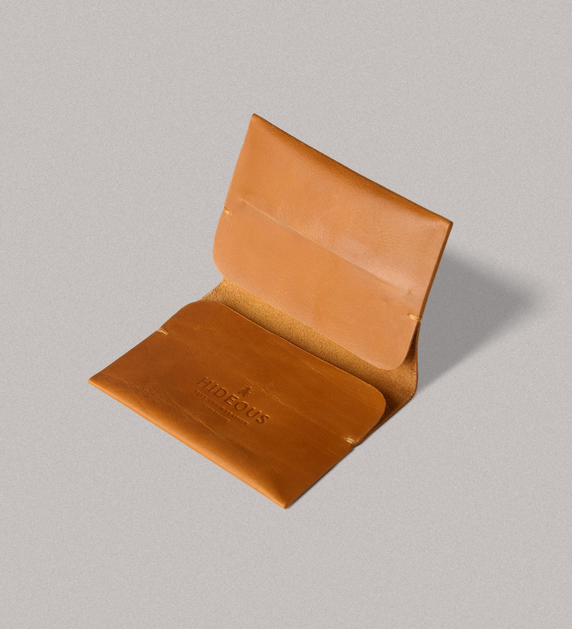 pochi no metal wallet - tan